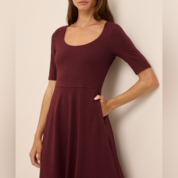 Pact Organic Fit & Flare Signature Scoop Dress - Picture 4 of 7